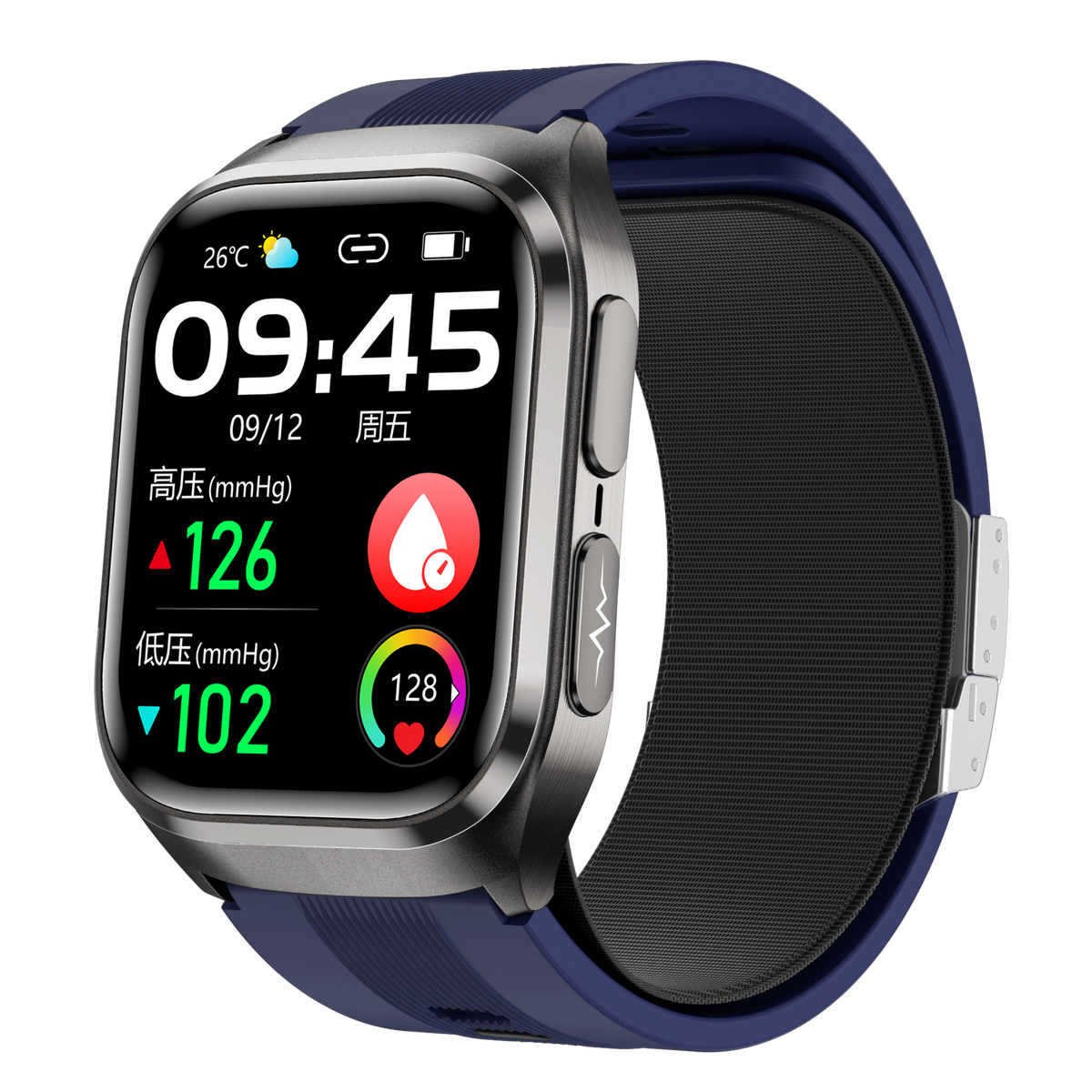 Smartwatch S17 accurate true blood pressure ECG blood sugar monitoring