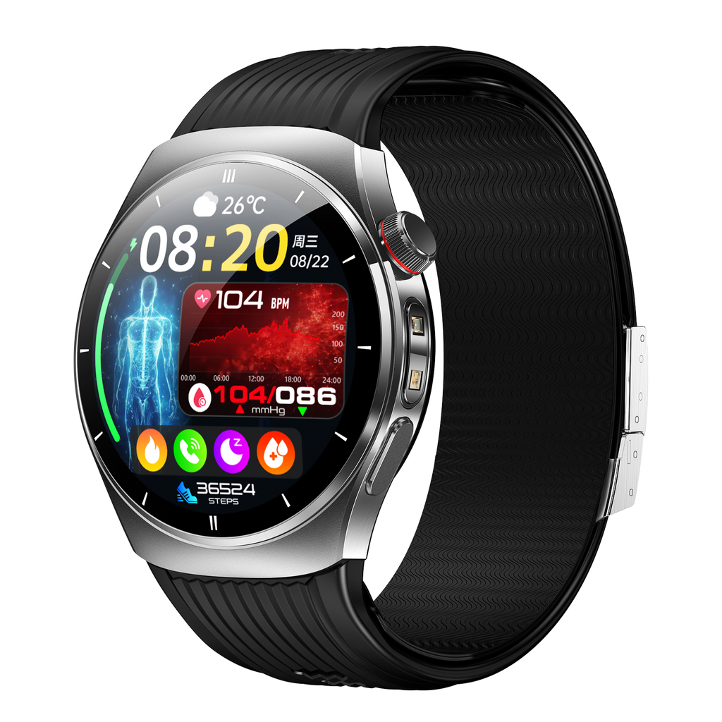 Smartwatch TK68 Luftpumpe Airbag Blutdruck Blutsauerstoff Herzfrequenz Körpertemperaturmessung Bluetooth-Telefonie EKG SOS
