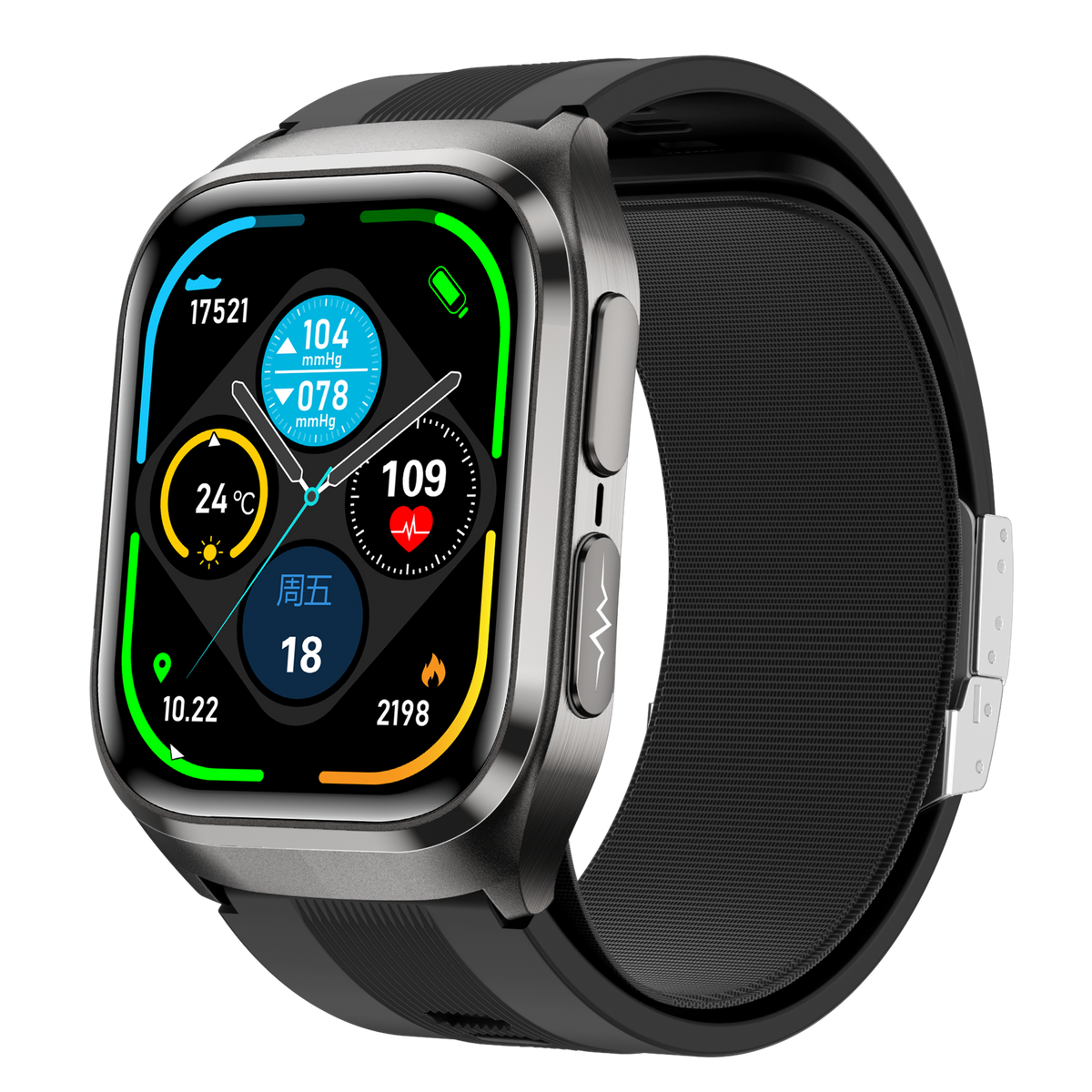 Smartwatch S17 accurate true blood pressure ECG blood sugar monitoring