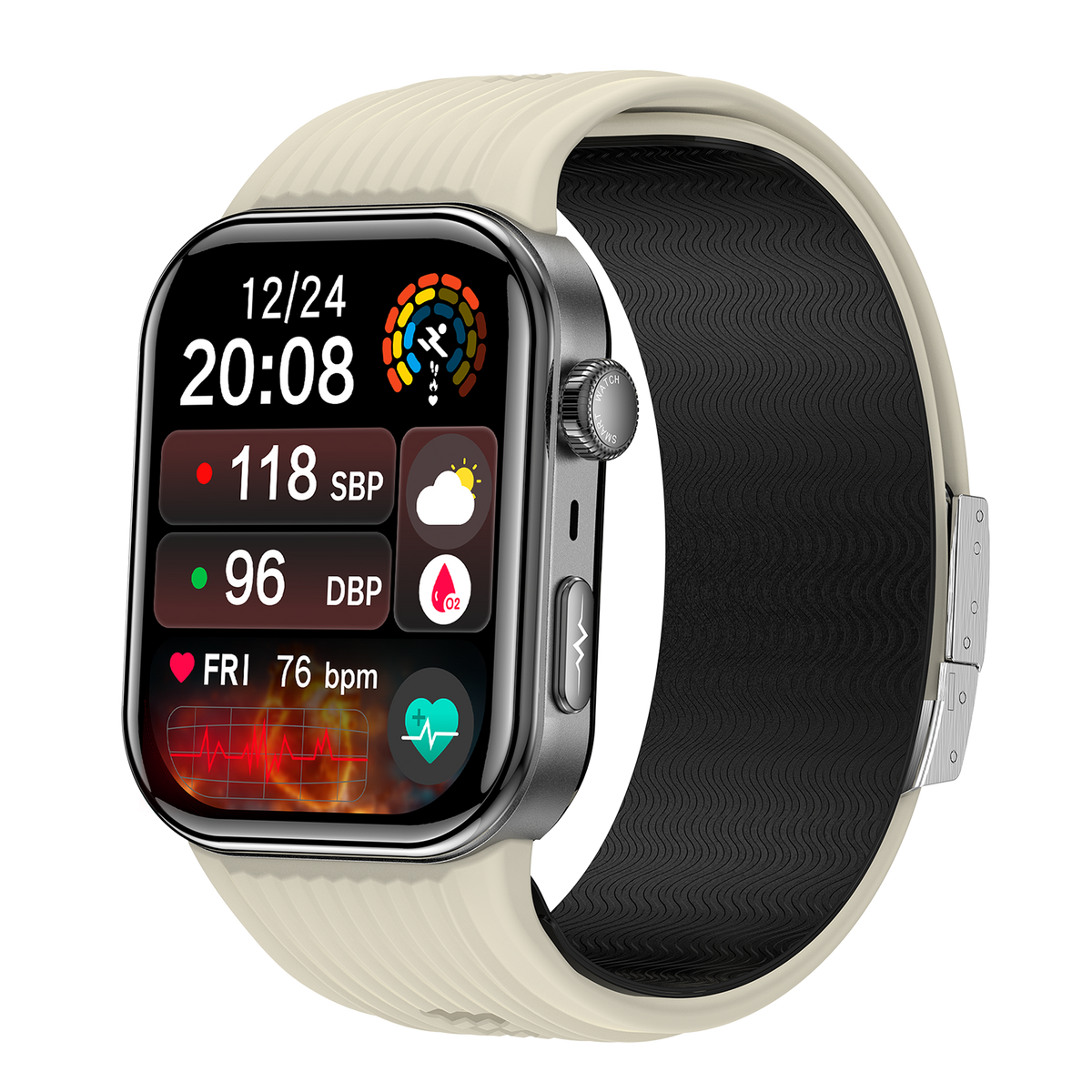 Smartwatch S191 piezoelectric ceramic air pump ECG Lover's gift