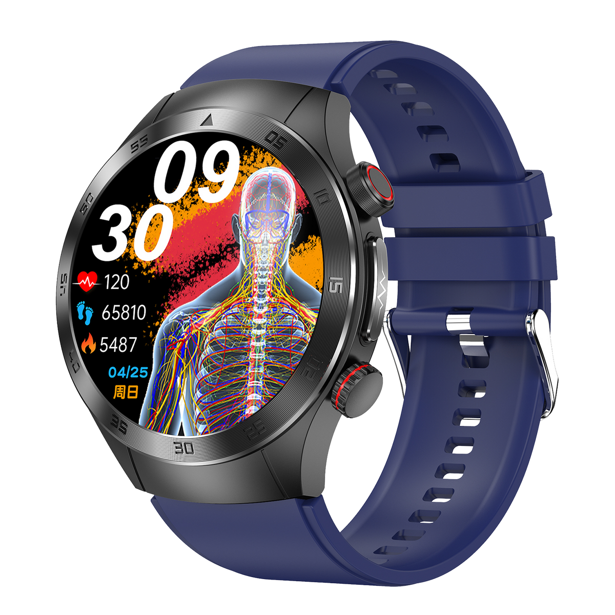 Smartwatch E800 ECG laser therapy blood lipid uric acid monitoring