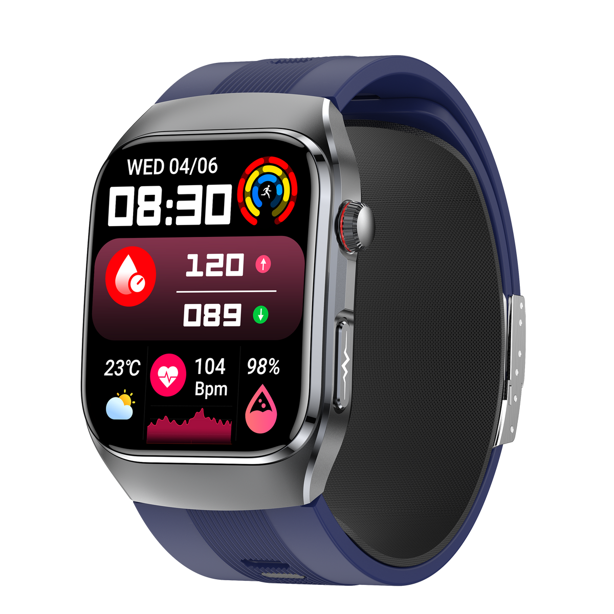 Smartwatch S100 Air pump balloon accurate blood pressure EGC SOS