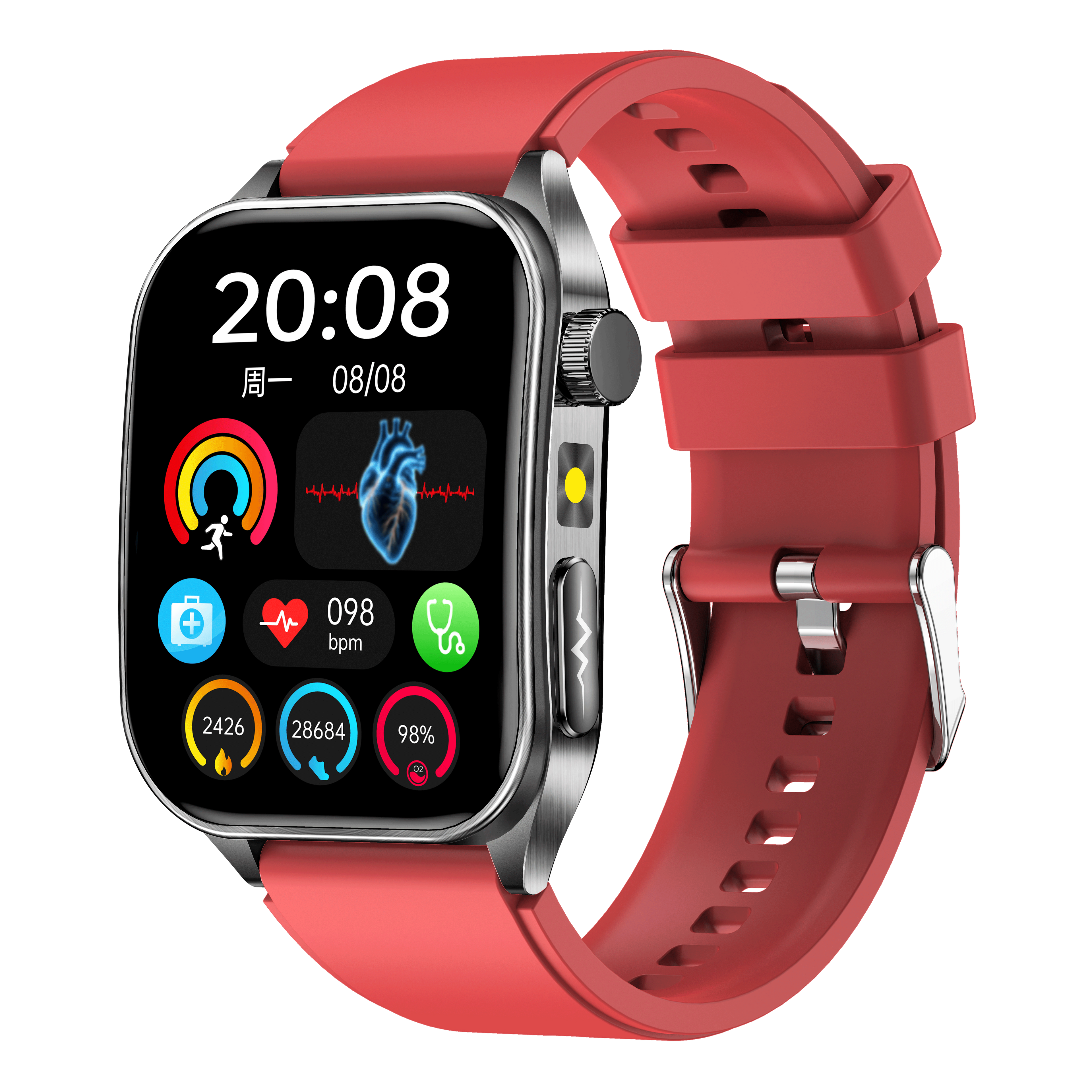 Smartwatch E810 ECG Blood lipid blood oxygen uric acid body temperature monitoring