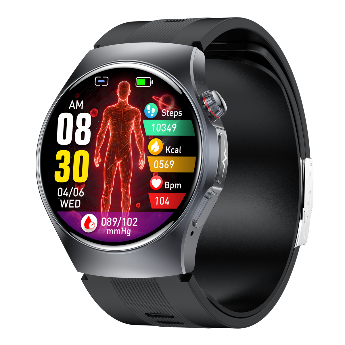 Smartwatch GS206 SIM card ECG heart health analysis heart rate monitoring