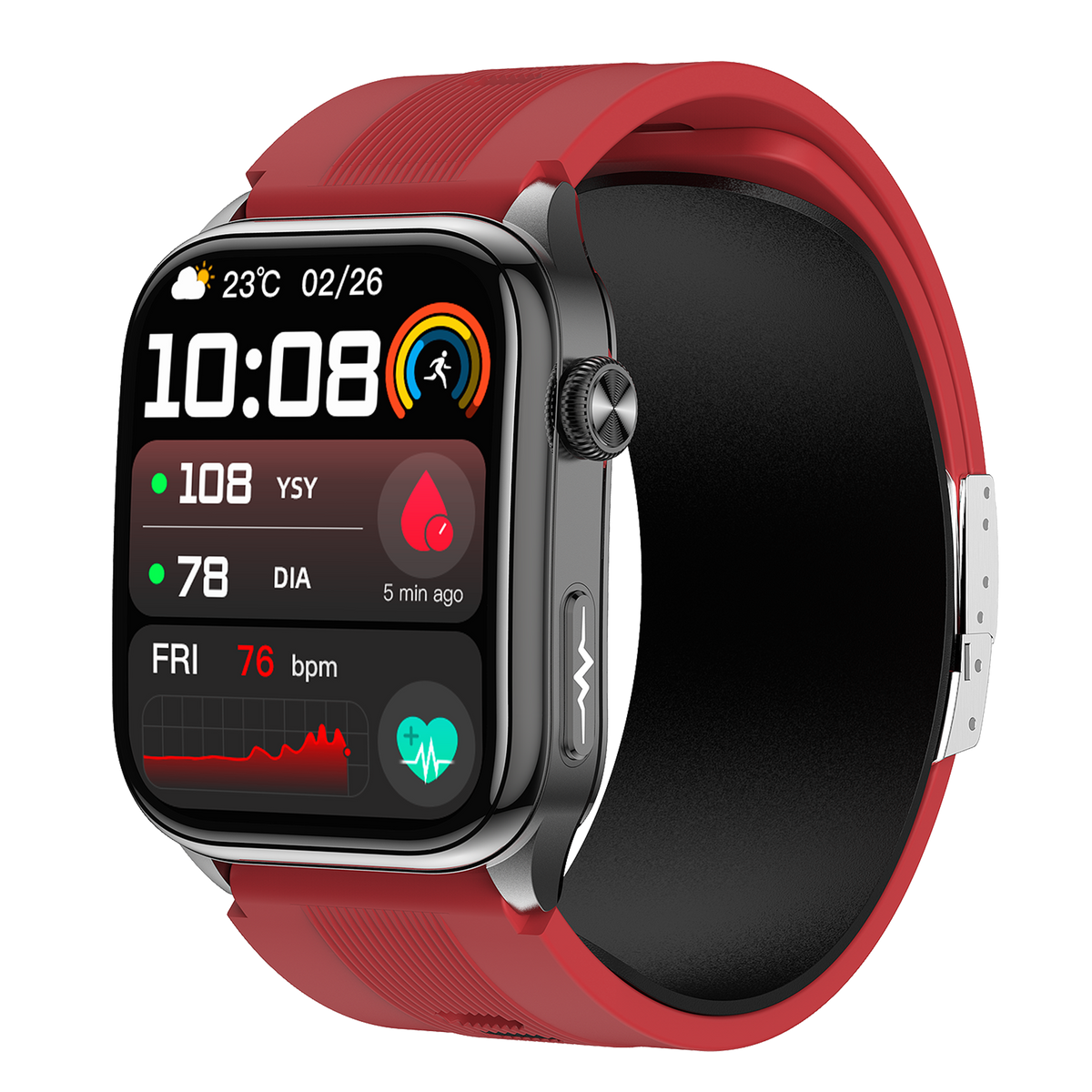 Smartwatch S101 Closed-cavity air pump airbag-type blood pressure testing ECG