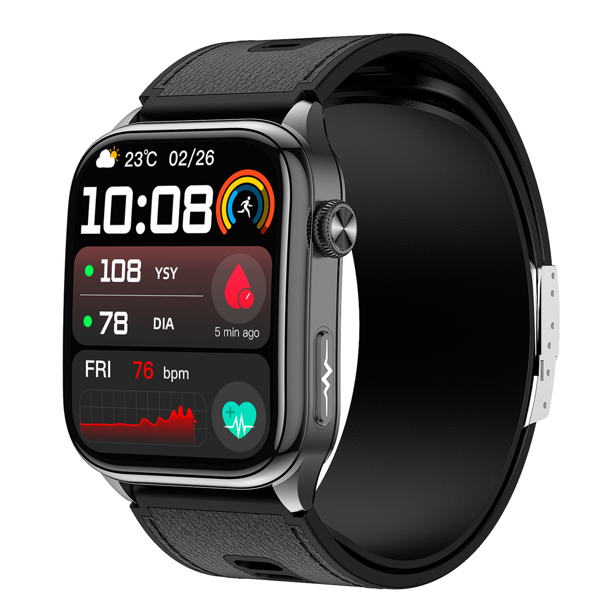 Smartwatch S101 Closed-cavity air pump airbag-type blood pressure testing ECG