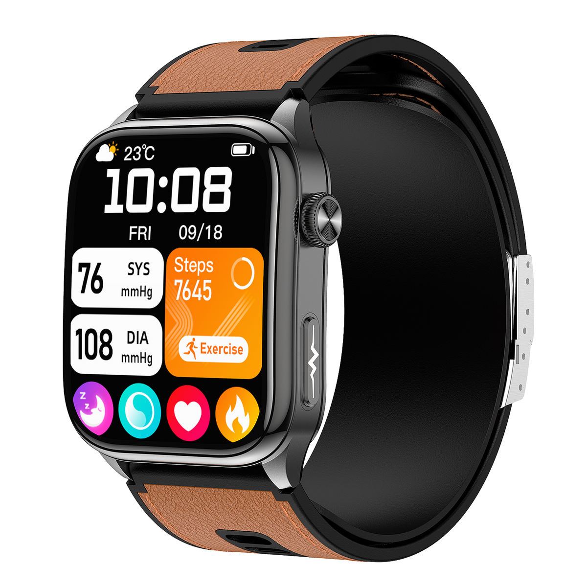 Smartwatch S101 Closed-cavity air pump airbag-type blood pressure testing ECG
