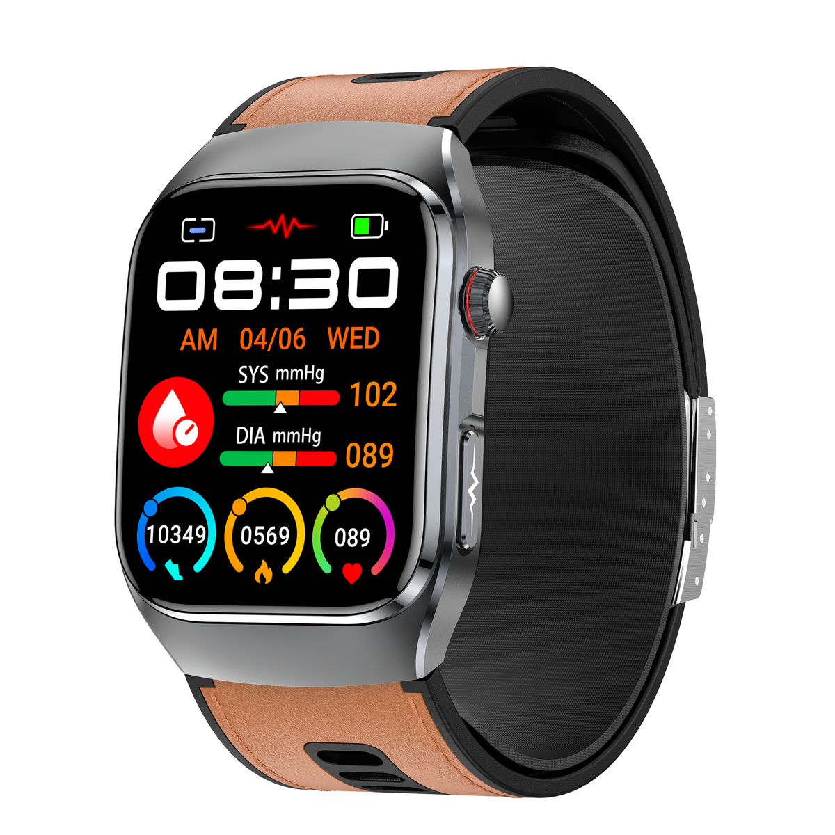 Smartwatch S100 Air pump balloon accurate blood pressure EGC SOS
